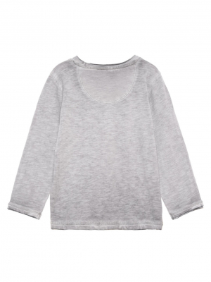 name it mini Shirt nitLEAR Eisbär grau meliert Gr. 56