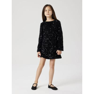 name it glitzerndes Pailletten Kleid nkfRUSITTA in schwarz