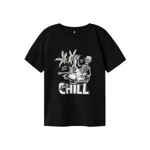 name it Kurzarm Shirt Farbwechsel bei Sonnenschein nkmZASUNO Chill schwarz