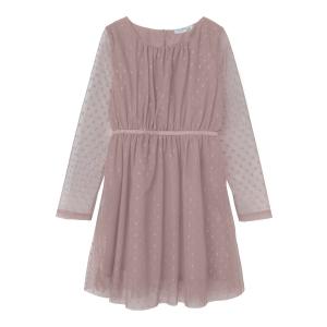 name it festliches Tüllkleid mit Pünktchen nkfVABOS Deaville Mauve