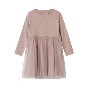 name it festliches Tüllkleid mit Herzchen nmfNADJA Deauville Mauve