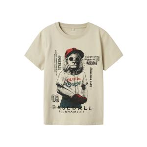 name it Jungen Kurzarmshirt Shirt nkmDOY Löwe Peyote