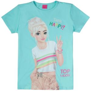 Top Model Kurzarm T-Shirt mit Jill 75052 in hellblau